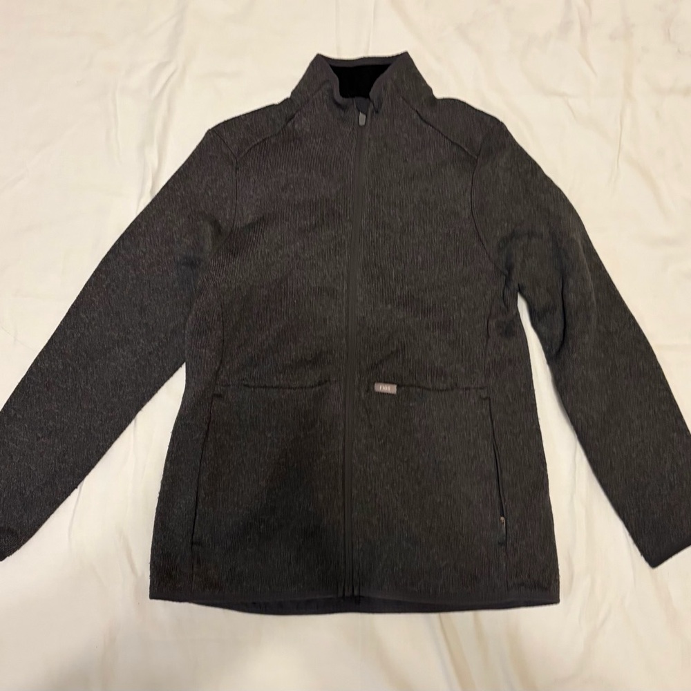Figs grey sweater jacket